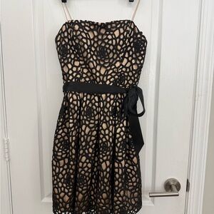 Adrianna Papell Black Mini Dress